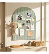 Markdang Large Arched Felt Bulletin Board 35" x 24", 6 Pack Cork Boards Alternative for Walls wit...