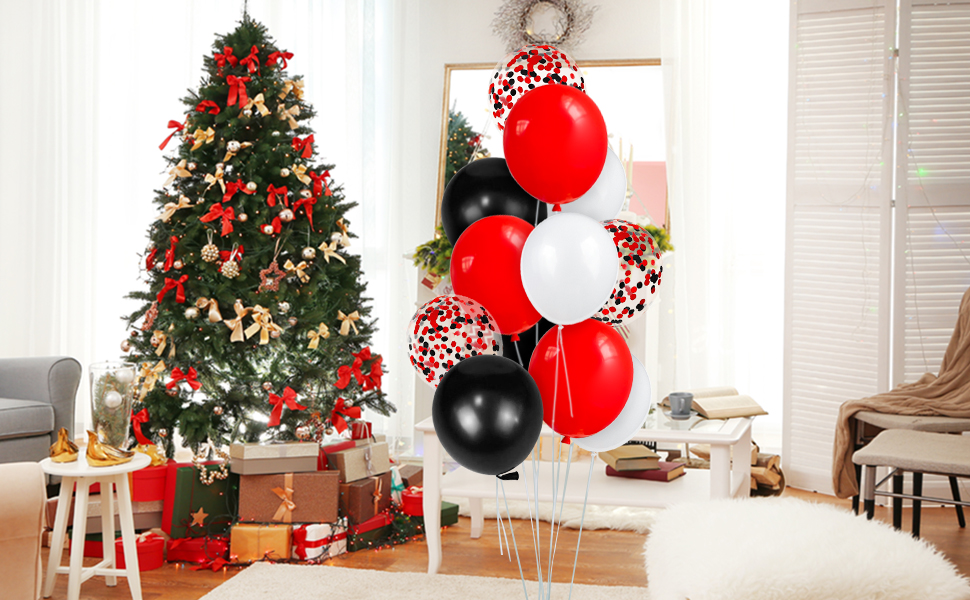 black red white balloon for indoor decoration