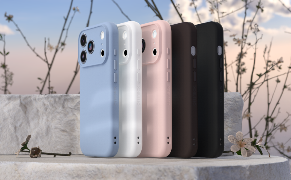 Polus Blue, Crema White, Rose Smoke Pink, Terra Brown, Black