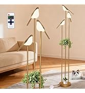 Deerift ?????????????? Unique Gold Floor Lamps for Living Room, with 3 Adjustable LED Bird Lights...