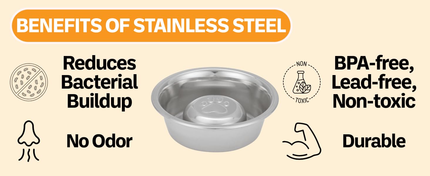 Benefits of stainless steel pet bowls