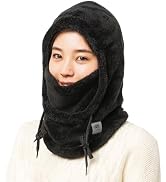 ShinHye Windproof Fleece Balaclava for Women & Men, Thermal Ski Mask & Neck Warmer for Cold Weather