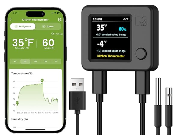 WiFi Dual-Probe Temperature and Humidity Monitor