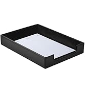 RHCSZ PU Leather Letter Tray - Load Documents Trays Front for Office Desktop Organizer - Desk Mag...