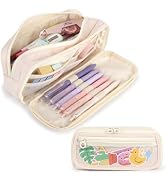 Bunnychill Large Capacity Pencil Case with Compartments, School Pencil Bags with Zipper, Big Stor...