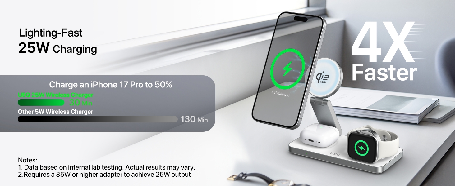 3 in 1 magnetic wireless charging statioin