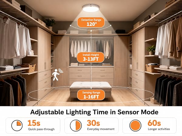 Ajustable Light Time in Sensor Mode