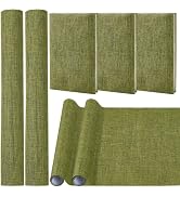 CRASPIRE 2Pcs 51 x 11.8 Inch Olive Green Book Cloth Books Binding Cover Bookbinding Fabric Surfac...