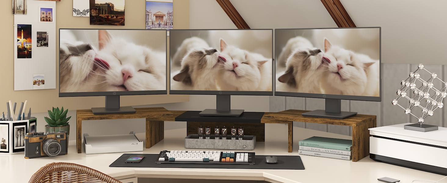 WESTREE Triple Dual Monitor Stand Riser