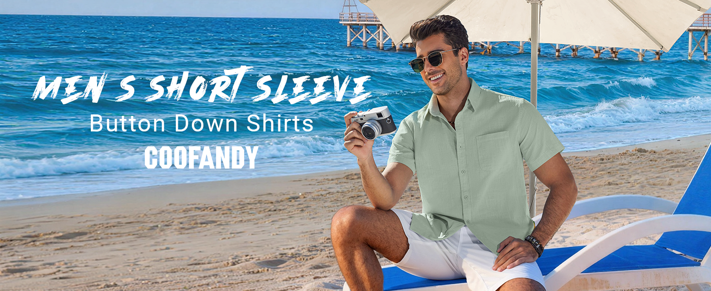 mens short sleeve button down shirt