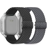 Wizvv 2 Pack Stretchy Nylon Braided Band for Kids - Compatible with Cosmo JrTrack 4 3 2SE 2 1/Giz...