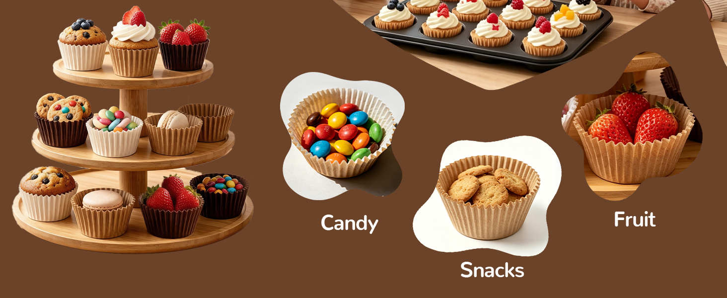 cupcake liner for baking candy snacks fruit