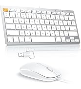 OMOTON Wired Keyboard and Mouse Compatible with Mac, Keyboard with Dual Interface (Type-C and USB...