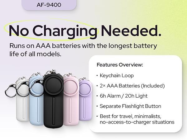 AF-9400 personal siren keychain