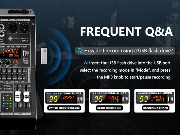 dj mixer pc audio mixer xlr soundboard xlr mixer for streaming