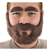 KICNIC Fake Mustaches and Self Adhesive Eyebrows for Adult, Nobleman Beards Novelty Costume Facia...