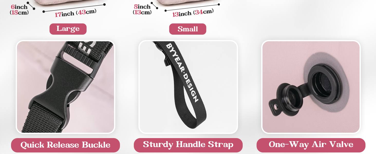 Quick Release Buckle Sturdy Handle Strap One-Way Air Valve