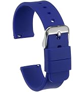 HARFINGTON Silicone Watch Band Quick Release Soft Rubber Replacement Watch Strap with Stainless S...