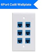 6port ethernet wallplate cat6