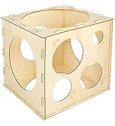 Pllieay 9 Sizes Collapsible Wood Balloon Sizer Cube Box for Balloons Decorations, Balloon Arches,...