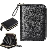 EcoVision Credit Card Holder RFID Card Case Wallet, Small Accordion Zipper Card Case Holder, Card...