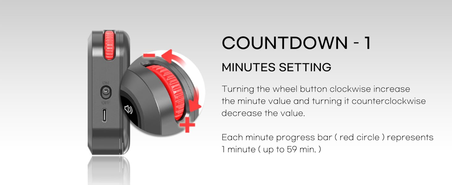 creaviva digital visual timer countdown count up pause stop reset auto memory