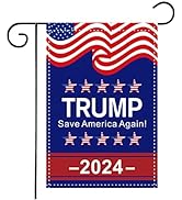Zotemo Trump 2024 Garden Flag with Save America Aagin Quote, Double Sided Premium Fabric, Vertica...