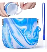 DOTCUTY Retainer Case, Silicone Mouth Guard Case with Lanyard Cute Retainer Holder, Thin Night Gu...