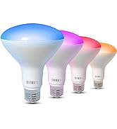 OHLUX Smart BR30 Light Bulbs Compatible with Alexa, Dimmable RGBCW Color Changing Flood Light Bul...