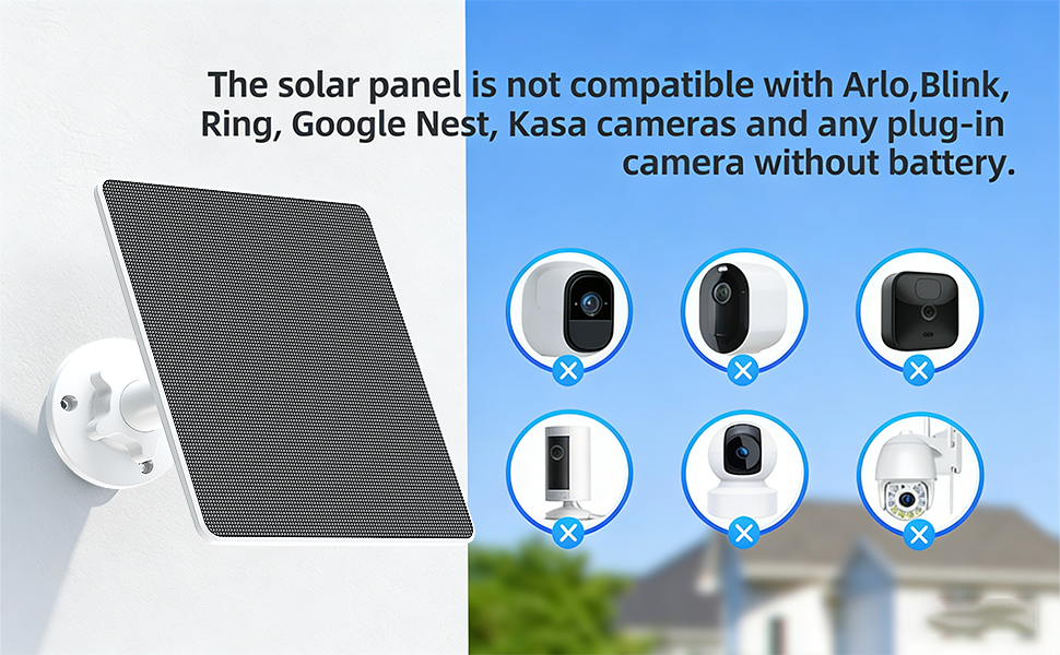 Compatibility notice: Not compatible with Arlo, Blink, Ring, Google Nest, Kasa or plug-in cameras
