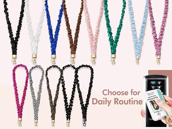 Stretchy Scrunchie Lanyard for ID Badges