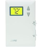 Lux Pro PSD010BF Digital Non-Programmable Thermostat for Home, Heat only with Fan