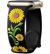 Wepro 3D Floral Embossed Band for Apple Watch Bands for Women 41mm 40mm 38mm 44mm 45mm 46mm 49mm ...