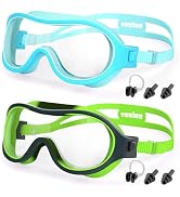 COOLOO Swimming Goggles for Kids 6-14, 2 Pack Kids Swim Goggles for Children Teens Anti-Fog Anti-...