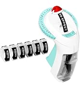 EazeID Embossed Label Maker Machine with 6PK Tapes, Vintage Embosser Retro Labeler with 9mm 3D Em...