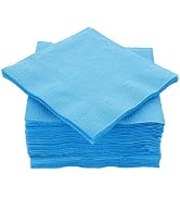 Amcrate Big Party Pack 100 Count Caribbean Blue Beverage Napkins - Ideal for Wedding, Party, Birt...