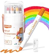 JUPITEARTH 12 Color Twist Crayons for Toddlers 1-3 and Kids 4-8, Non-Toxic Washable Crayons 2-4, ...