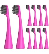 Replacement Toothbrush Heads Compatiable with Burst Kids Toothbrush Heads 10 Pack - Soft Charcoal...