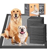 Charcoal Puppy Pads 28x34 Inches Extra Large Dog Pee Pads Odor-Control & Leak-Proof Disposable Pe...