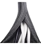 ZhiYo 6.6ft - 1/2 inch Cable Sleeve, Cord Wrap Wire Protector Tubing for Pets, PC Cable Wrap, Com...