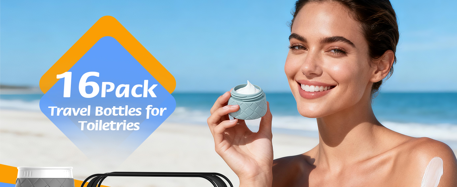 16 Pack Travel Bottles for Toiletries