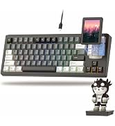 Womier DUO87 Modular 75% Mechanical Keyboard,Touch Screen Gaming Keyboard | Custom Creamy Keyboar...