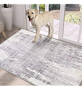 Cristgee Door Mat, Front Indoor Door Mat Faux Wool Non-Slip Entryway Rug Absorbent Abstract Throw...