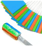Marking Flags, Marker Flags for Lawn, 15x4x5 Inch | 100 Pack Orange&Green&Blue Landscape Flgs, Ir...