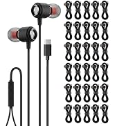 Ember 30 Pack USB C Headphones Wired Earbuds for iPhone 17 16 15 Pro Max, Hi-Fi Type C Earbuds wi...
