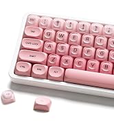 132 Keys PBT Keycaps, Jelly Keycaps Cute Custom Creamy Key caps MOA Profile for 61/68/84/87/98/10...