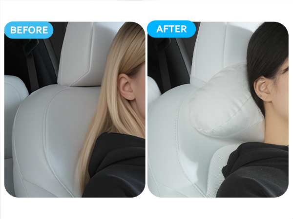 tesla model y neck pillow white tesla model y juniper neck support tesla model y pillow head rest