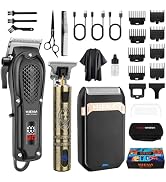 HIENA PRO Professional Hair Clippers for Men, Cordless Hair Clipper for Hair Cutting Kit 3-in-1 L...