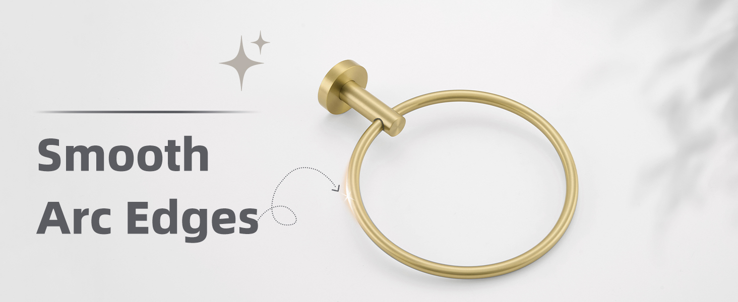 brushed gold hand towel ring