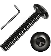 1/4-20 x 1-1/2"(24 Pack) Button Head Socket Cap Bolts Screws, FIXLINK Allen Hex Drive, Fully Thre...